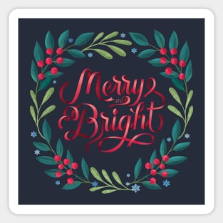 Advent wreath: Merry and bright Sticker